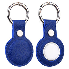 Litchi Texture Leather Protective Case with Key Ring for AirTag 2nd Gen / AirTag 1st Gen