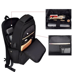 SJ01 Business Casual Computer Backpack with USB Charging Port, 13-15 inch Universal