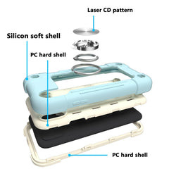 Shockproof Silicone + PC Protective Case with Dual-Ring Holder, For iPhone XS Max, For iPhone 11