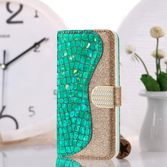 Laser Glitter Powder Matching Crocodile Texture Horizontal Flip Leather Case with Card Slots & Holder & Wallet, For iPhone 13 Pro Max, For iPhone 13 Pro, For iPhone 13, For iPhone 13 mini