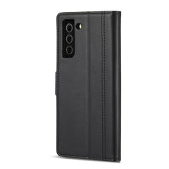 LC.IMEEKE Magnetic Buckle PU + TPU Horizontal Flip Leather Case with Holder & Card Slots & Wallet, For Samsung Galaxy S21 FE 5G