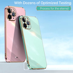 XINLI Straight Edge 6D Electroplate TPU Phone Case, For iPhone 12, For iPhone 12 mini, For iPhone 12 Pro Max