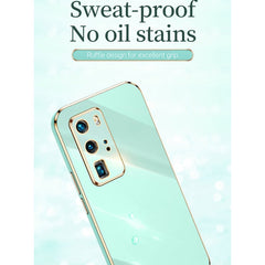 XINLI Straight Edge 6D Electroplate TPU Phone Case with Ring Holder, For Huawei P40, For Huawei P40 Pro, For Honor 20