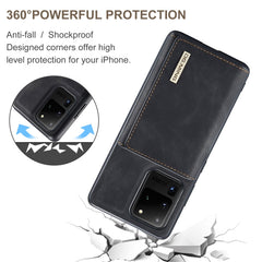 DG.MING M1 Series 3-Fold Multi Card Wallet  Back Cover Shockproof Case with Holder Function, For Samsung Galaxy S20 Ultra, For Samsung Galaxy S20+
