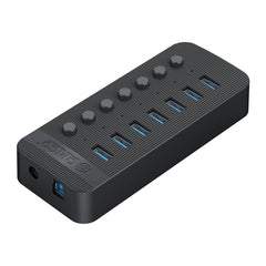 ORICO CT2U3-7AB-WH 7 In 1 Plastic Stripes Multi-Port USB HUB with Individual Switches,, CT2U3-7AB-BK AU Plug, CT2U3-7AB-WH AU Plug, CT2U3-7AB-BK UK Plug, CT2U3-7AB-WH UK Plug, CT2U3-7AB-BK EU Plug, CT2U3-7AB-WH EU Plug