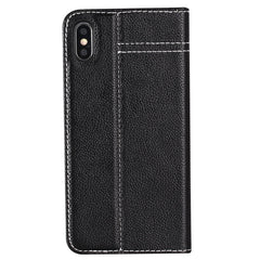 GEBEI Top-grain Leather Horizontal Flip Protective Case with Holder & Card Slots, For iPhone XS Max
