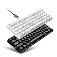 HXSJ L800 61 Keys Bluetooth 5.0 / 2.4G Wireless / Type-C Wired Three Modes Blue Shaft Mechanical Keyboard