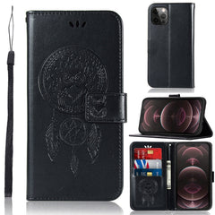 Wind Chime Owl Embossing Pattern Horizontal Flip Leather Case with Holder & Card Slots & Wallet, For iPhone 13 Pro Max, For iPhone 13 Pro, For iPhone 13