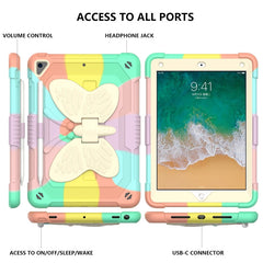 Beige PC + Silicone Anti-drop Protective Case with Butterfly Shape Holder & Pen Slot, For iPad 9.7 2018 & 2017 / Pro 9.7 inch / Air 2 / 6, For iPad 10.2 2021 & 2020 & 2019 / Air 3 10.5 inch, For iPad 10.2 2020 & 2019 / Air 3 10.5 inch                  ...