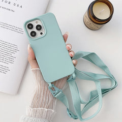 Elastic Silicone Protective Case with Wide Neck Lanyard, For iPhone 12 / 12 Pro, For iPhone 11, For iPhone 11 Pro, For iPhone 13 mini, For iPhone 12 Pro Max