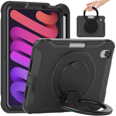 Heavy Duty TPU Hybrid PC Tablet Case with 360 Rotation Handle Grip Holder & Pen Slot, For iPad mini 6 / mini 2024