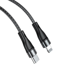 ADC-003 Type-C to 8 Pin PD Fast Charging Weave Data Cable, 1m