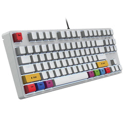 HXSJ L600 87 Keys USB-C / Type-C Wired Red Shaft Mechanical Keyboard with Cool Backlight