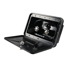 RV External Shower Box Head with Hose, A6622-02 Black