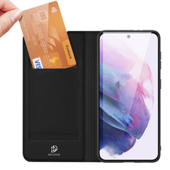 DUX DUCIS Skin Pro Series Horizontal Flip Leather Phone Case with Holder & Card Slots, For Samsung Galaxy S22 5G, For Samsung Galaxy S22 Ultra 5G