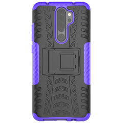 Tire Texture Shockproof TPU+PC Protective Case with Holder, For Xiaomi Redmi Note 8 Pro, For Xiaomi Redmi Note 8