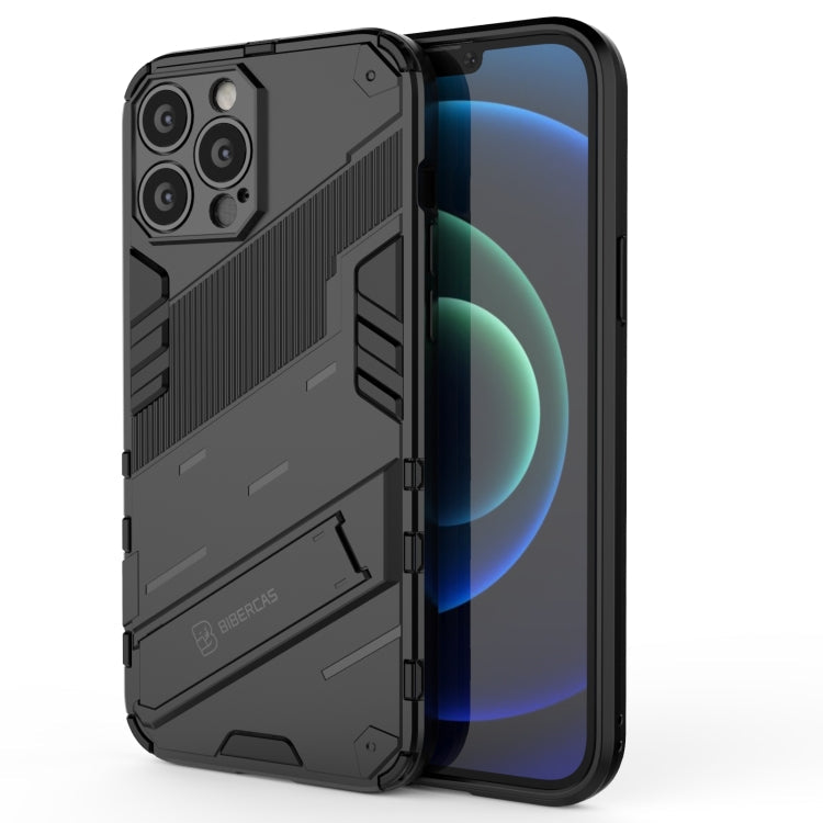 Punk Armor 2 in 1 PC + TPU Phone Case with Invisible Holder, For iPhone 13 Pro Max