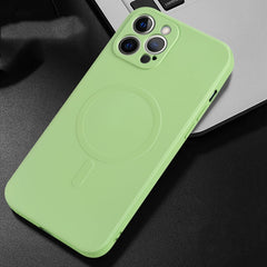 Liquid Silicone Full Coverage Magsafe Phone Case, For iPhone 12 mini, For iPhone 12, For iPhone 12 Pro