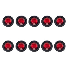 10 in 1 Truck Trailer LED Round Side Marker Lamp, A5010 Red Light, A5011 Amber Light, A5012 White Light, A5013 Red + Amber Light