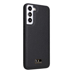 Fierre Shann Leather Texture Phone Back Cover Case, For Samsung Galaxy S22 5G, For Samsung Galaxy S22+ 5G, For Samsung Galaxy S22 Ultra 5G