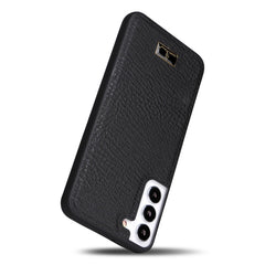 Fierre Shann Leather Texture Phone Back Cover Case, For Samsung Galaxy S22 5G, For Samsung Galaxy S22+ 5G, For Samsung Galaxy S22 Ultra 5G