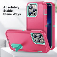 3 in 1 Rugged Holder Phone Case, For iPhone 12 Pro Max, For iPhone 11, For iPhone 11 Pro