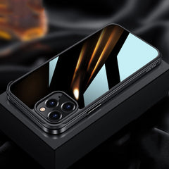 SULADA Metal Frame + Nano Glass + TPU Phone Case, For iPhone 13 Pro Max