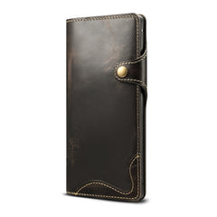 Denior Oil Wax Cowhide Magnetic Button Horizontal Flip Leather Case with Card Slots & Wallet, For Galaxy Note9, For Huawei Mate 20, For Galaxy S10, For Galaxy S10e, For Galaxy S10 Plus, For Galaxy Note 10