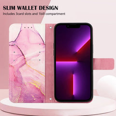 PT003 Marble Pattern Flip Leather Phone Case, For iPhone XR