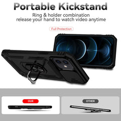 Sliding Camshield Holder Phone Case, For iPhone 12 mini, For iPhone SE 2022 / SE 2020 / 8 / 7 / 6, For iPhone 8 Plus / 7 Plus / 6 Plus