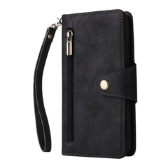 Rivet Buckle 9 Cards Three Fold Leather Phone Case, For iPhone X/XS, For iPhone XR, For iPhone XS Max, For iPhone 11 Pro Max