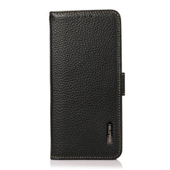 KHAZNEH Side-Magnetic Litchi Genuine Leather RFID Phone Case, For iPhone 14 Plus, For iPhone 14 Pro Max, For iPhone 14 Pro, For iPhone 14