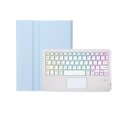 T07B-AS Skin Feel Pen Slot Touch Pad Bluetooth Keyboard Leather Tablet Case, For iPad 9.7 2018&2017 / Pro 9.7 / Air 2, For iPad 10.2 2021&2020&2019/Air 2019/Pro 10.5, For iPad Air 11 2025 / 2024 / Pro 11 2021&2020&2018                                  ...