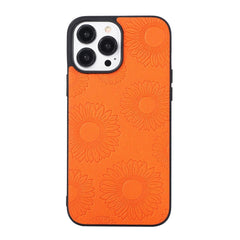 Sunflower Pattern PU+TPU+PC Shockproof Phone Case, For iPhone 13 Pro Max, For Motorola Razr 5G, For Huawei P50 Pocket