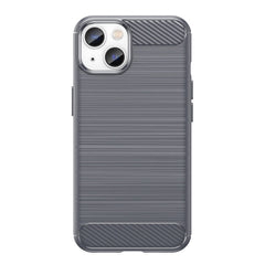 Brushed Texture Carbon Fiber TPU Phone Case, For iPhone 14 Plus, For iPhone 14, For iPhone 14 Pro, For iPhone 14 Pro Max