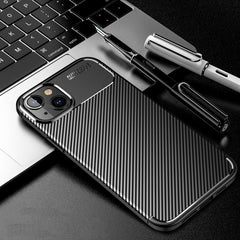 Carbon Fiber Texture TPU Phone Case, For iPhone 14 Pro Max, For iPhone 14, For iPhone 14 Plus