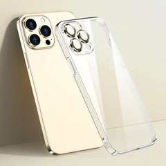 Transparent PC Phone Case with Lens Film, For iPhone 12 Pro, For iPhone 12 Pro Max