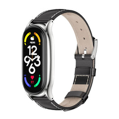 MIJOBS Plus Genuine Leather Watch Band, For Xiaomi Mi Band 7 / 7 NFC