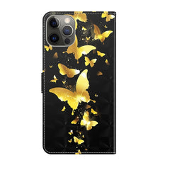 3D Painting Pattern Flip Leather Phone Case, For iPhone 14 Pro, For iPhone 14 Pro Max