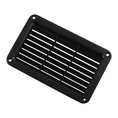 A6788 193x122mm Black Rectangle Louvered Ventilation Plastic Venting Panel Cover, 193x122mm