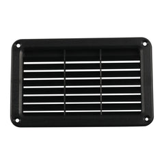 A6788 193x122mm Black Rectangle Louvered Ventilation Plastic Venting Panel Cover, 193x122mm