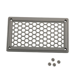 A6790 198x114mm Grey Rectangle Louvered Ventilation Plastic Venting Panel Cover, 198x114mm