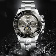 OLEVS 6654 Multifunction Dial Mechanical Movement Men Watch