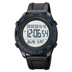 SKMEI 1872 Stainless Steel Buckle PU Strap Waterproof Electronic Watch, White, Black