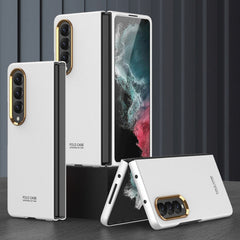 GKK Ultra-thin Electroplating Lens Frame Phone Case, For Samsung Galaxy Z Fold4