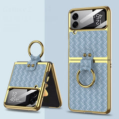 GKK Weave Texture Electroplating Protective Phone Case, For Samsung Galaxy Z Flip4