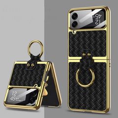 GKK Weave Texture Electroplating Protective Phone Case, For Samsung Galaxy Z Flip4