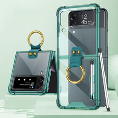 GKK Airbag Protective Phone Case with Ring & Pen, For Samsung Galaxy Z Flip4
