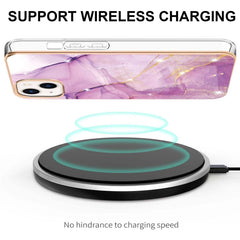 Electroplating Marble Pattern Dual-side IMD TPU Shockproof Phone Case, For iPhone 14, For iPhone 14 Pro, For iPhone 14 Plus, For iPhone 14 Pro Max