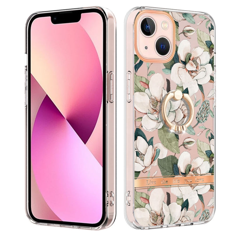Ring IMD Flowers TPU Phone Case, For iPhone 14, For iPhone 14 Plus, For iPhone 14 Pro, For iPhone 14 Pro Max